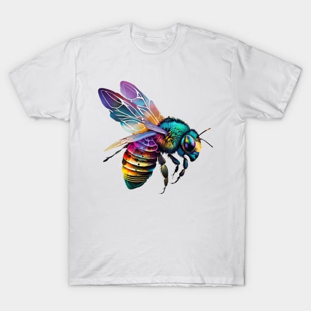 Multicolored bee T-Shirt by TheKiziox